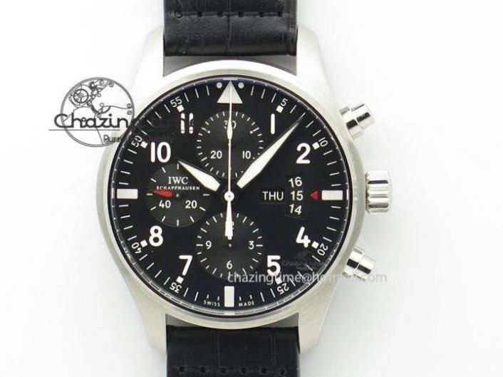 MIROTIME 0211 Classic Aquatimer Chrono IW376803 V6F 1:1 Best Edition Black Dial On SS Bracelet A 7361